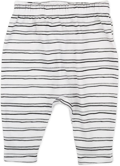 HonestBaby Multipack Harem Pants Roomy Fit Pull on Bottoms 100% Organic Cotton for Infant Baby