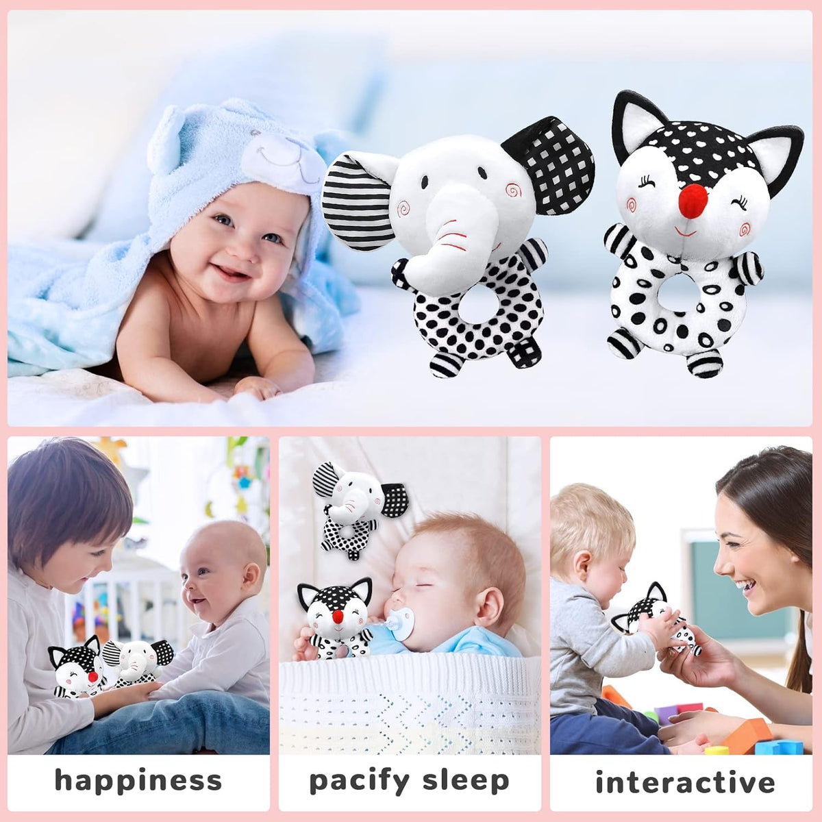 Baby Rattles 0-6 Months Newborn Toys Baby Toys 0-6 Months Rattles for Babies 0-6 Months Infant Toys