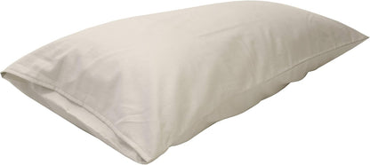 Bean Products King Organic Kapok Pillow + Natural Org Case - 20" x 36" - Organic Cotton Zippered