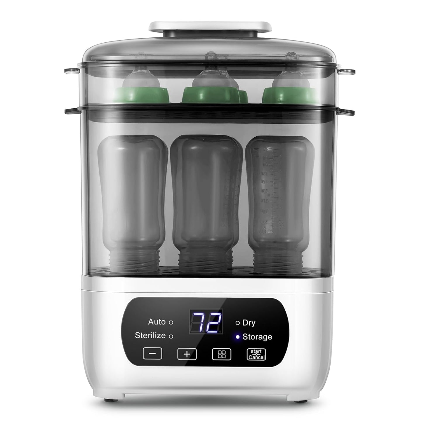 Baby Bottle Steamer and Dryer, Electric Steamer and Dryer for Baby Bottles, 4-in-1 Bottle Steamer