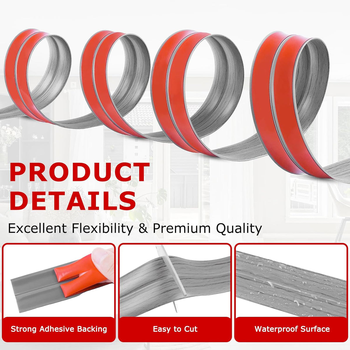 Flexible Wall Corner Protector Moulding Trim Peel and Stick Wall Corner Guards Edge Protector Self