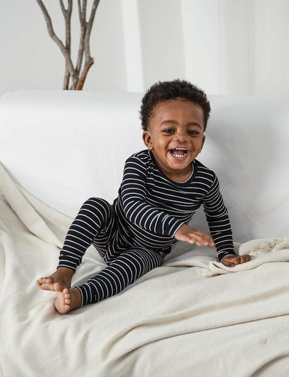 AVAUMA Stripe Pattern Baby Boys Girls Pajama Set Kids Toddler Snug fit Ribbed Sleepwear pjs for