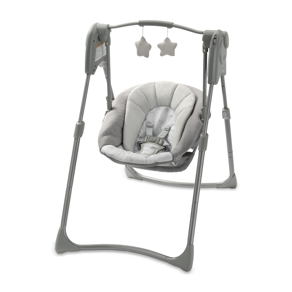 Graco Slim Spaces Compact Baby Swing, Space Saving Portable Bay Swing with Height Adjustable Legs &