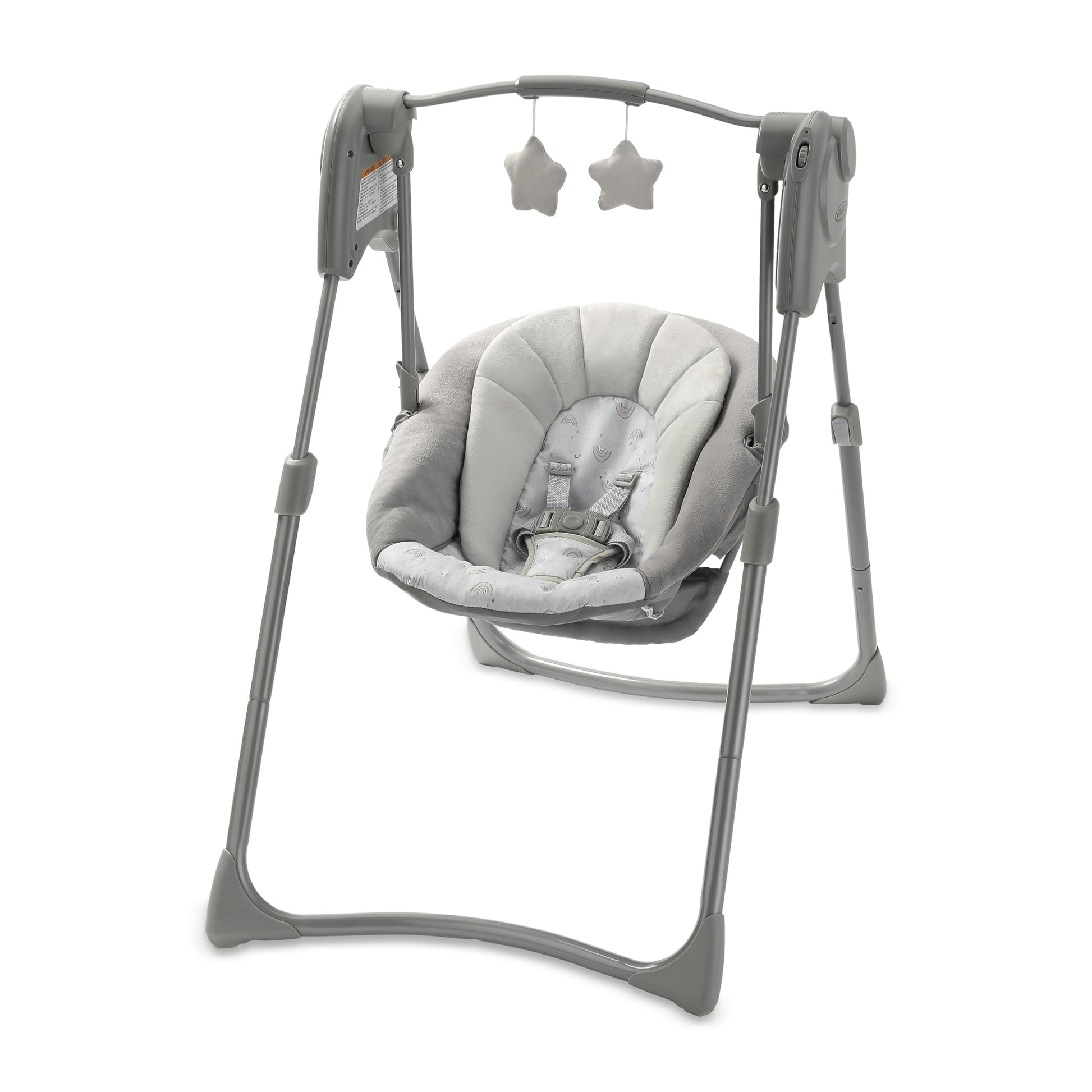 Graco Slim Spaces Compact Baby Swing, Space Saving Portable Bay Swing with Height Adjustable Legs &