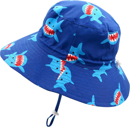 Home Prefer UPF50+ Wide Brim Sun Hat Boys Girls Sun Protection Hat Zoo Beach Swim Safari Bucket Hat