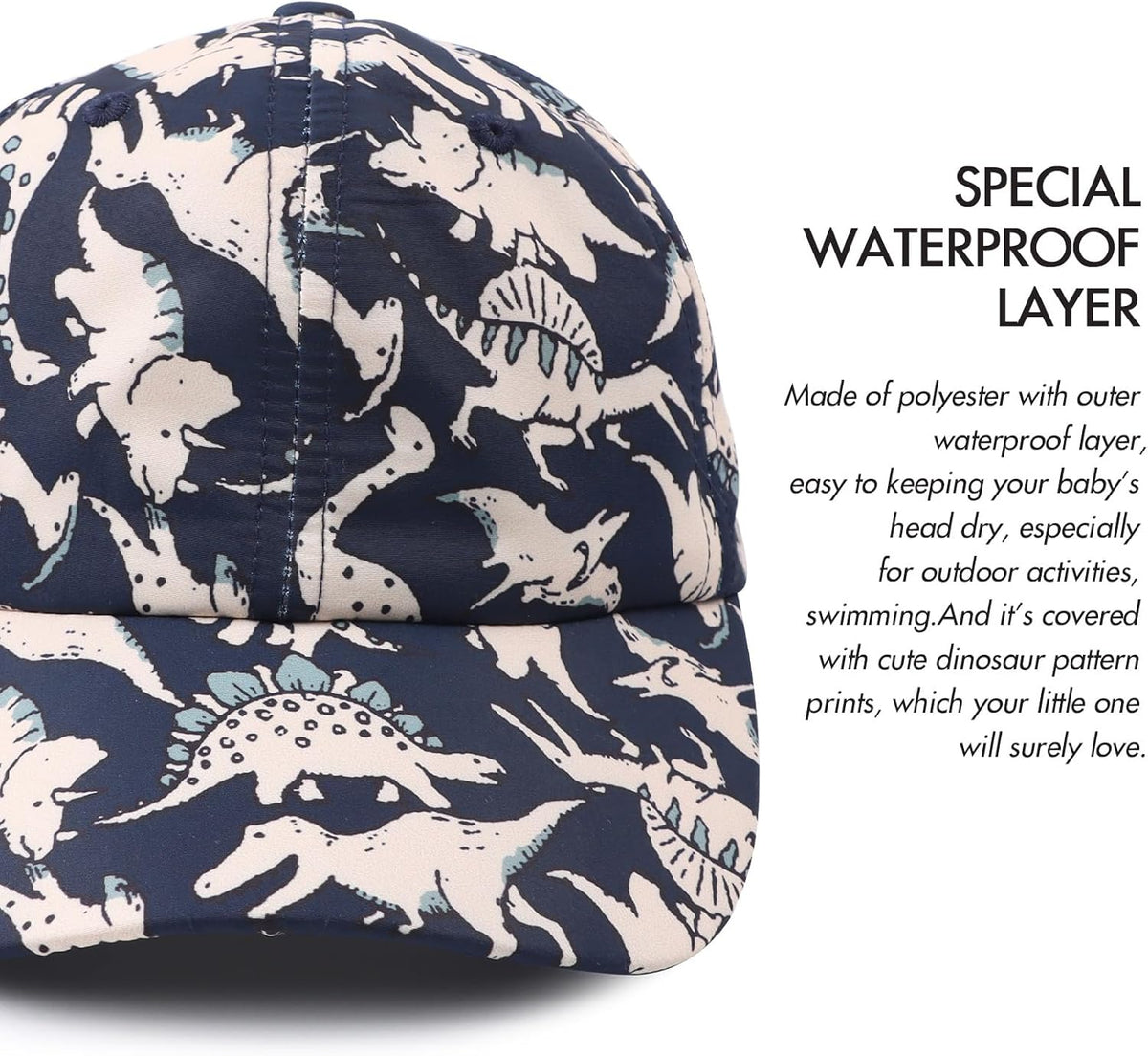 JANGANNSA Dinosaur Boys Girls Caps Embroidery Baby Baseball Caps Cotton Infant Toddler Kids Hat