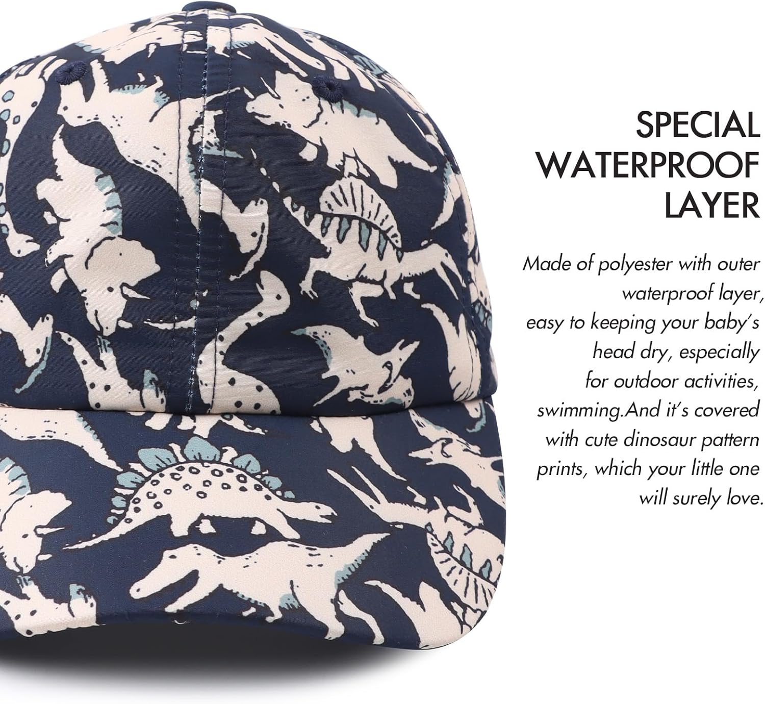 JANGANNSA Dinosaur Boys Girls Caps Embroidery Baby Baseball Caps Cotton Infant Toddler Kids Hat