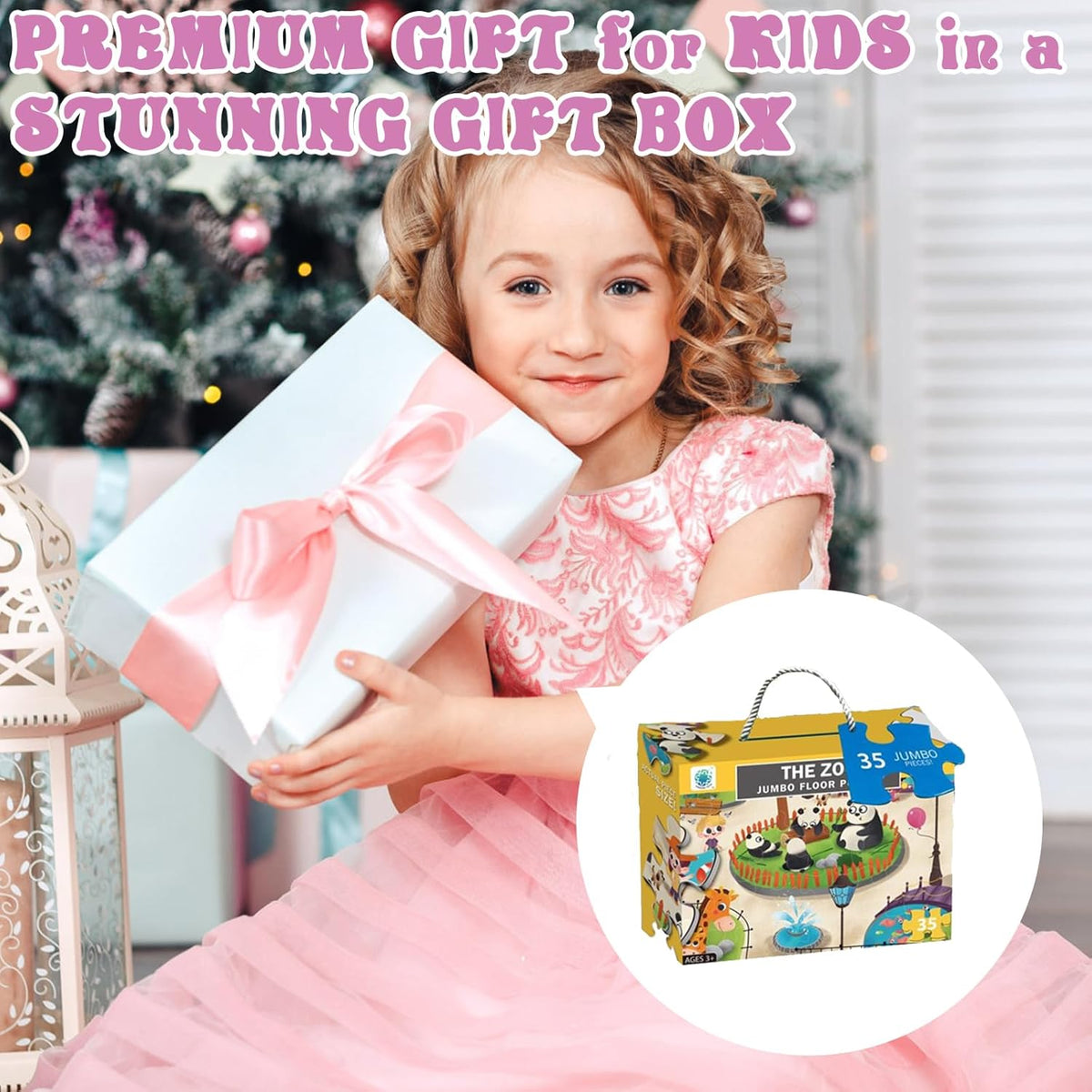 Jumbo Floor Puzzle for Kids, Large Jigsaw Puzzles 35 Piece for Kids Ages 3-5,Preschool Learning &