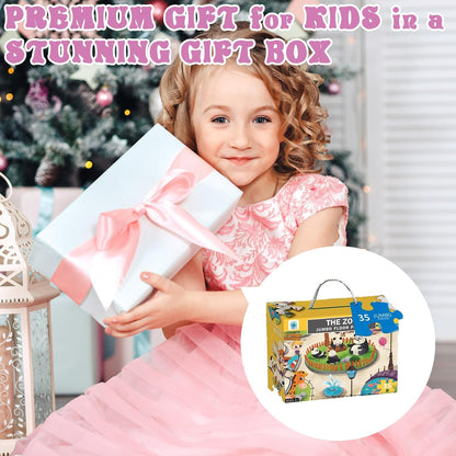 Jumbo Floor Puzzle for Kids, Large Jigsaw Puzzles 35 Piece for Kids Ages 3-5,Preschool Learning &