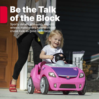Step2 Whisper Ride II Kids Push Cars, Ride On Car, Seat Belt, Horn, Toddlers Ages 1.5 – 4 Years