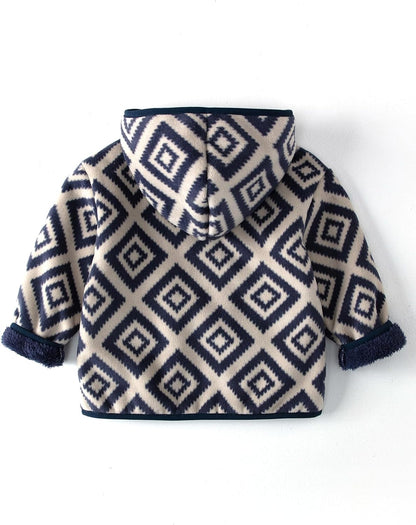 Toddler Printed Polar Fleece hooded Jacket Baby Boys Girls Kids Winter Warm Spring Autumn Outerwear