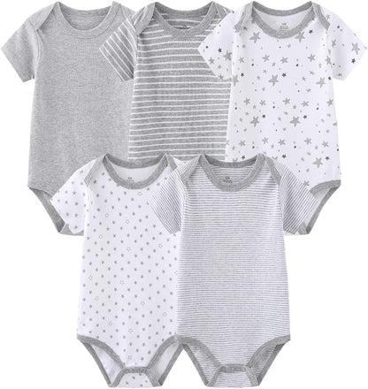 Newborn Layette Gift Set Bodysuits Pants for Baby Girl and Boy 24 Piece 100% Cotton Essentials and