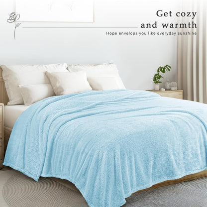 Exclusivo Mezcla King Size Flannel Fleece Blanket, Super Soft Velvet Plush Bed Blanket, Fuzzy Cozy