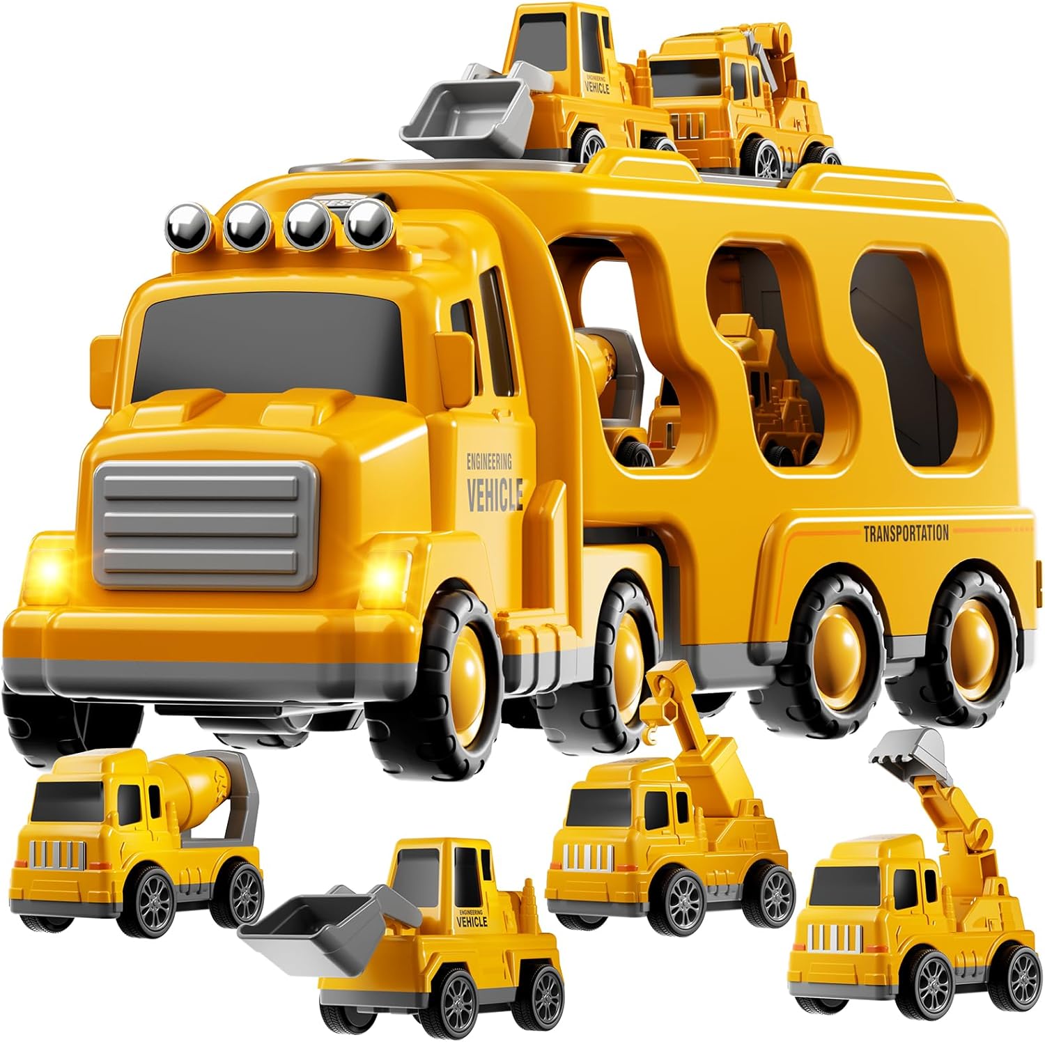 TEMI Construction Truck Boy Toys for 3-5 Year Old Toddlers - Toys for 3 4 5 6 7 Years Old