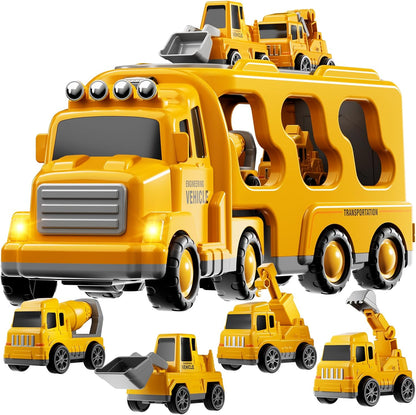 TEMI Construction Truck Boy Toys for 3-5 Year Old Toddlers - Toys for 3 4 5 6 7 Years Old