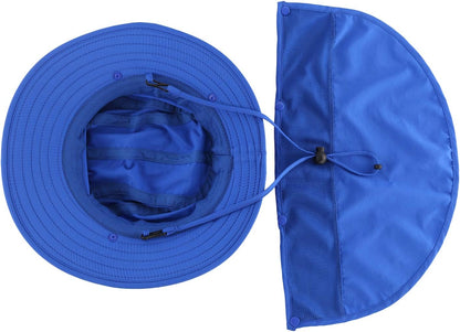 Home Prefer UPF 50+ Boys Sun Hat with Neck Flap Wide Brim Summer Beach Bucket Hat for Boys Girls
