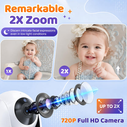 ANMEATE 6" Video Baby Monitor with Camera and Audio No WiFi