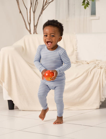 AVAUMA Stripe Pattern Baby Boys Girls Pajama Set Kids Toddler Snug fit Ribbed Sleepwear pjs for
