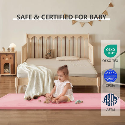 Play Mat for Babies Toddlers,1.3" Thick Elasti-Foam Anti-Fall Cushion Mat for kids Room,28×72