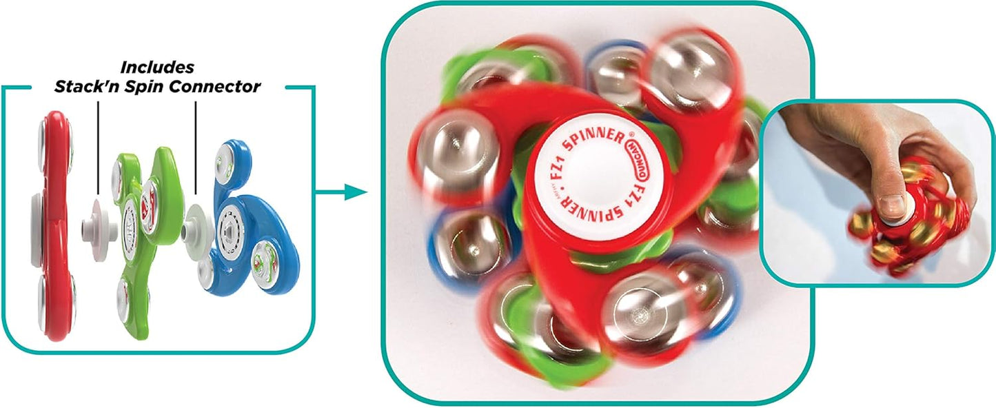 Duncan Toys Fidget Spinner Pack, Fidget and Sensory Toy Value Pack, Assorted Shapes, 4 Fidget