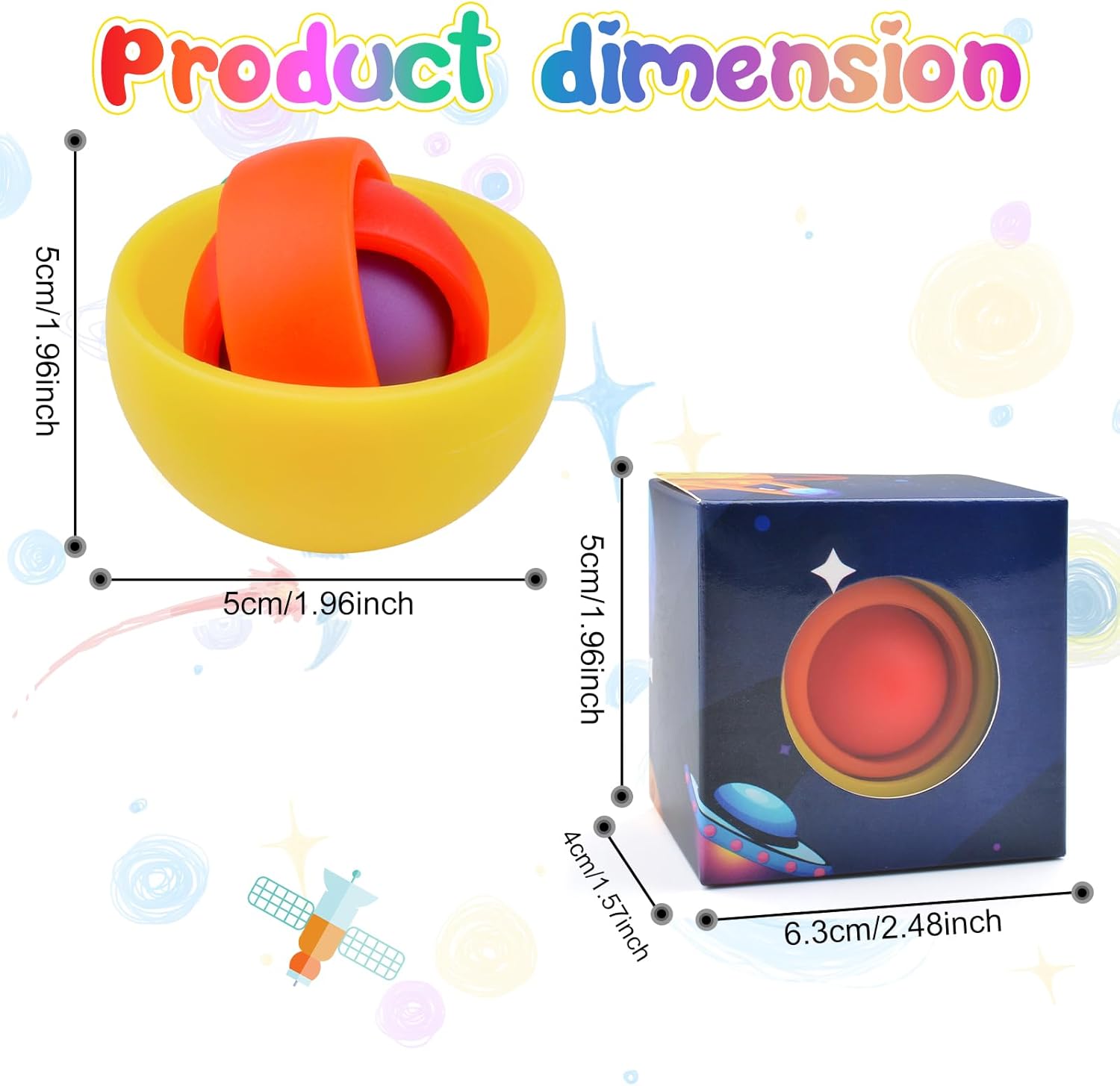 Fidget Toy for Adults, Gyro Fidget Desk Toys, Ideal Gift for Boys Girls Teens Kids, ADHD Autism