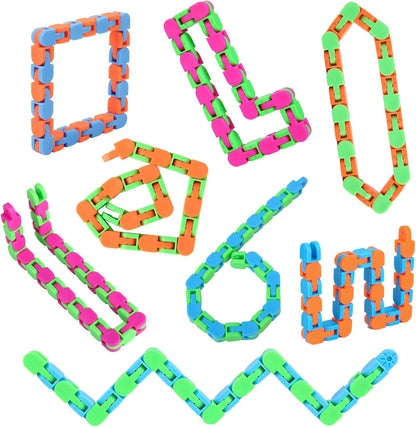 8Pcs Fidgets Wacky Tracks Fidget Toys for Kids Classroom Students School Prizes Gifts Sensory