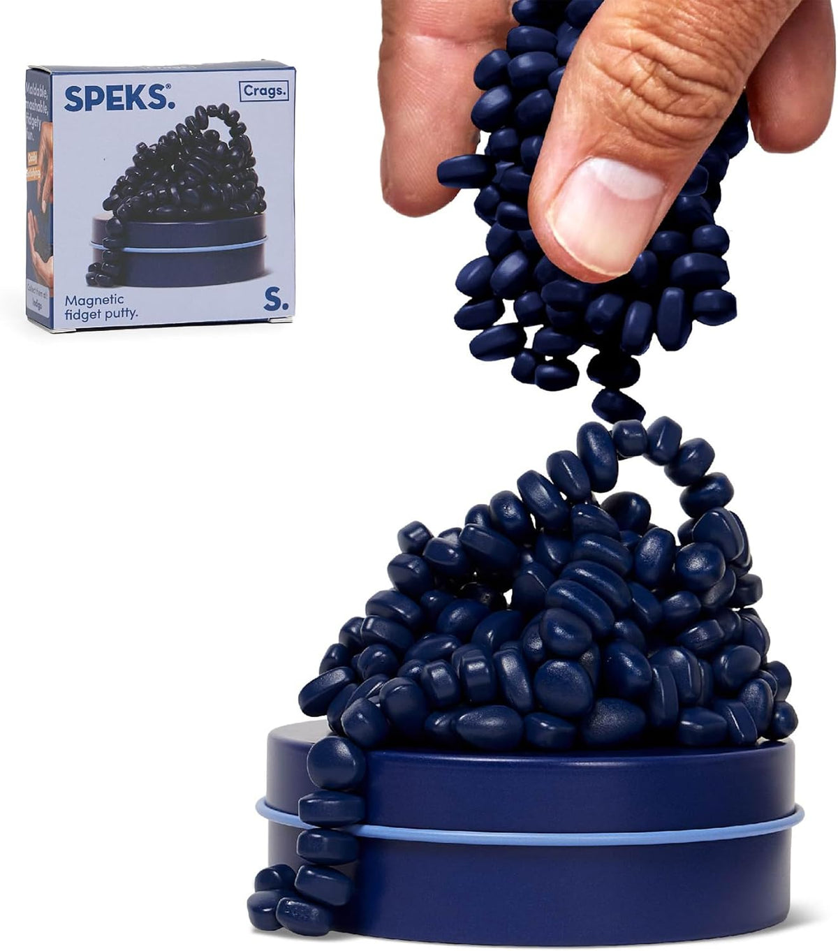 Speks Crags Ferrite Putty, Over 150 Ferrite Stones in a Metal Tin, Seriously Satisfying Fidget Toys