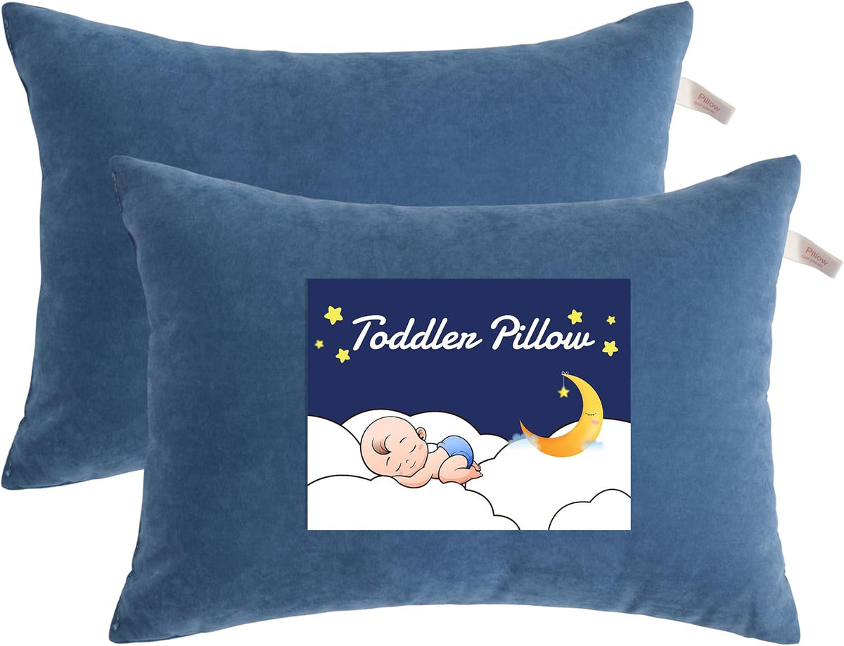 NTBAY Toddler Pillows, Down Alternative 13"x18" Pillows, Machine Washable - Soft and Breathable