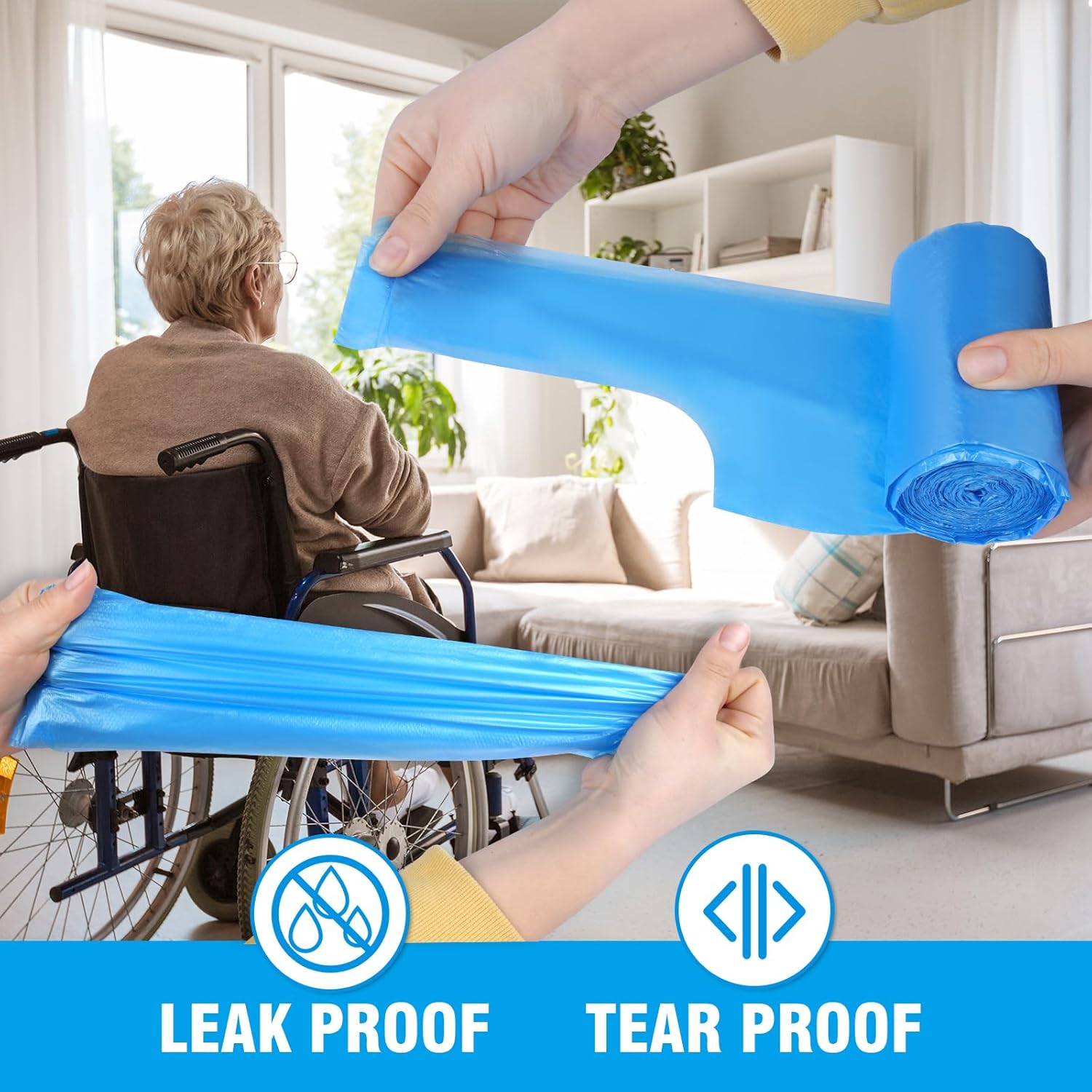 Large Adult Diaper Disposal Bags (18?™’x23?™â€?, 288 pcs Value Pack, Scented, Elderly Waste Diaper