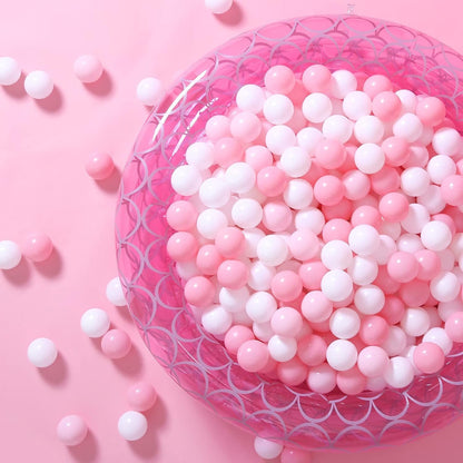 GOGOSO Ball Pit Balls 100 PCS for Toddles, Kids Plastic Balls for Ball Pit, Pool, Pink Party