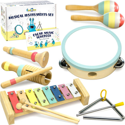 MINIARTIS Baby Musical Instruments Set - Montessori Musical Toys for Toddlers 1-3 | Modern Boho