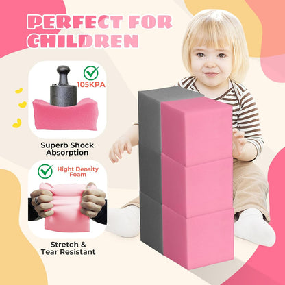 Foam Pit Cubes, 24 PCS 5 Inches Gymnastics Foam Blocks Trampoline Blocks, Multi-Sport Protective