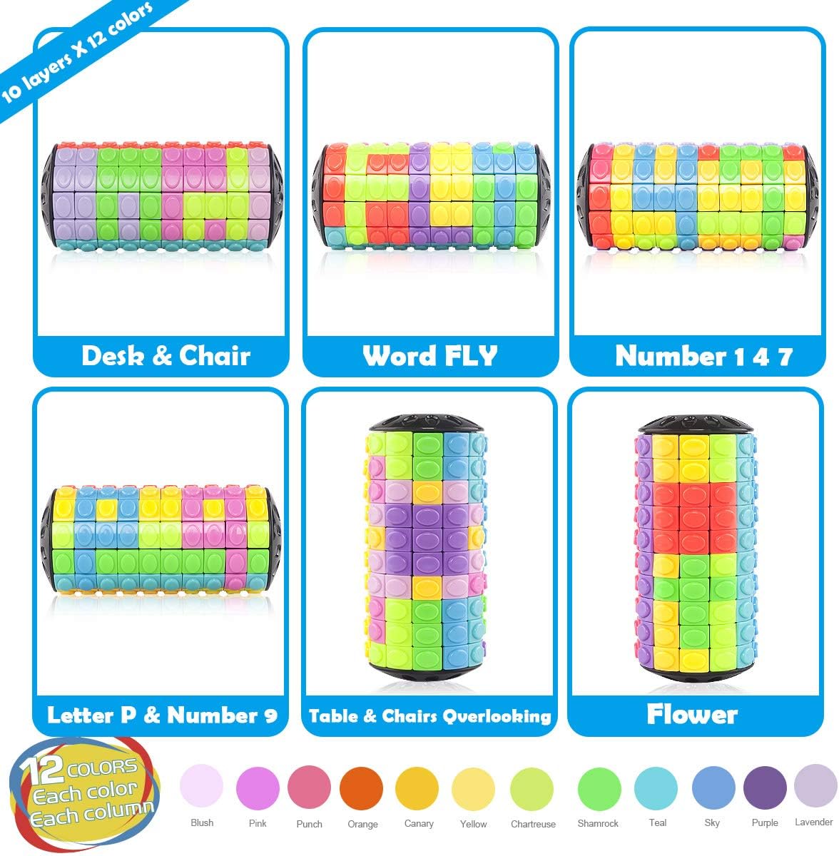 R.Y.TOYS Rotate and Slide Puzzle-Design Patent,Fidget Toys(Restore Order/Create Patterns) 12