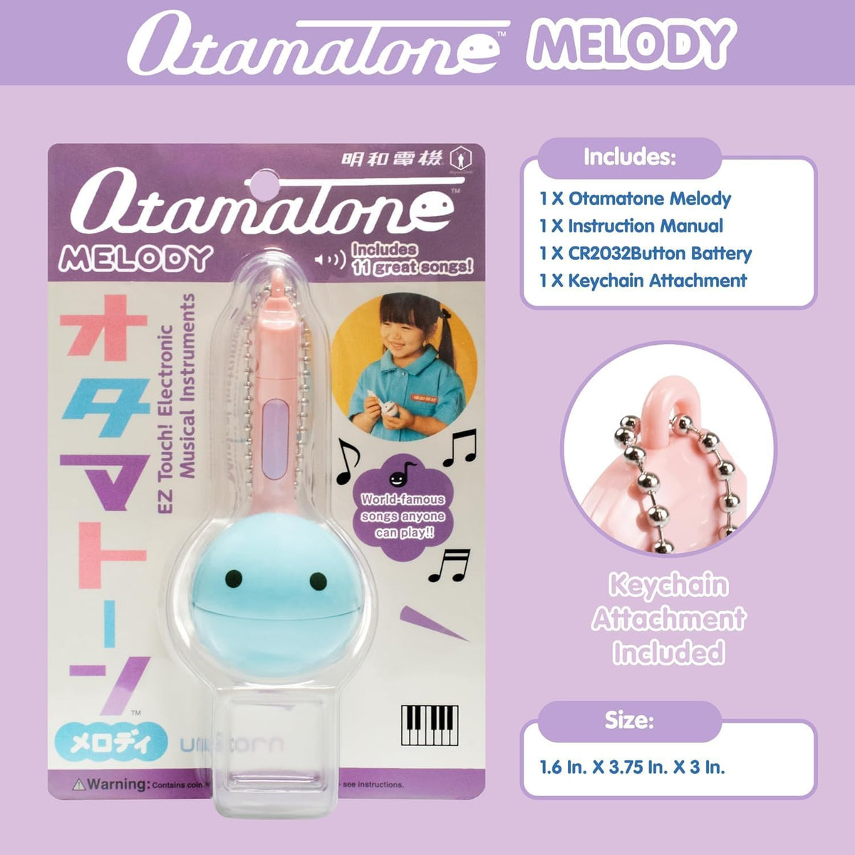 Otamatone Melody Series Japanese Electronic [Mini Size] Musical Instrument [11 Pre-Programmed