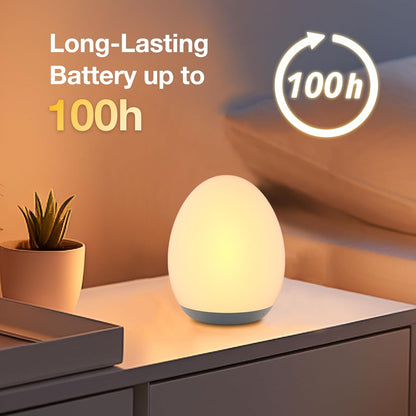 JolyWell Night Light for Kids, Baby Egg Light with 7 Colors Changing Mode & Stepless Dimming