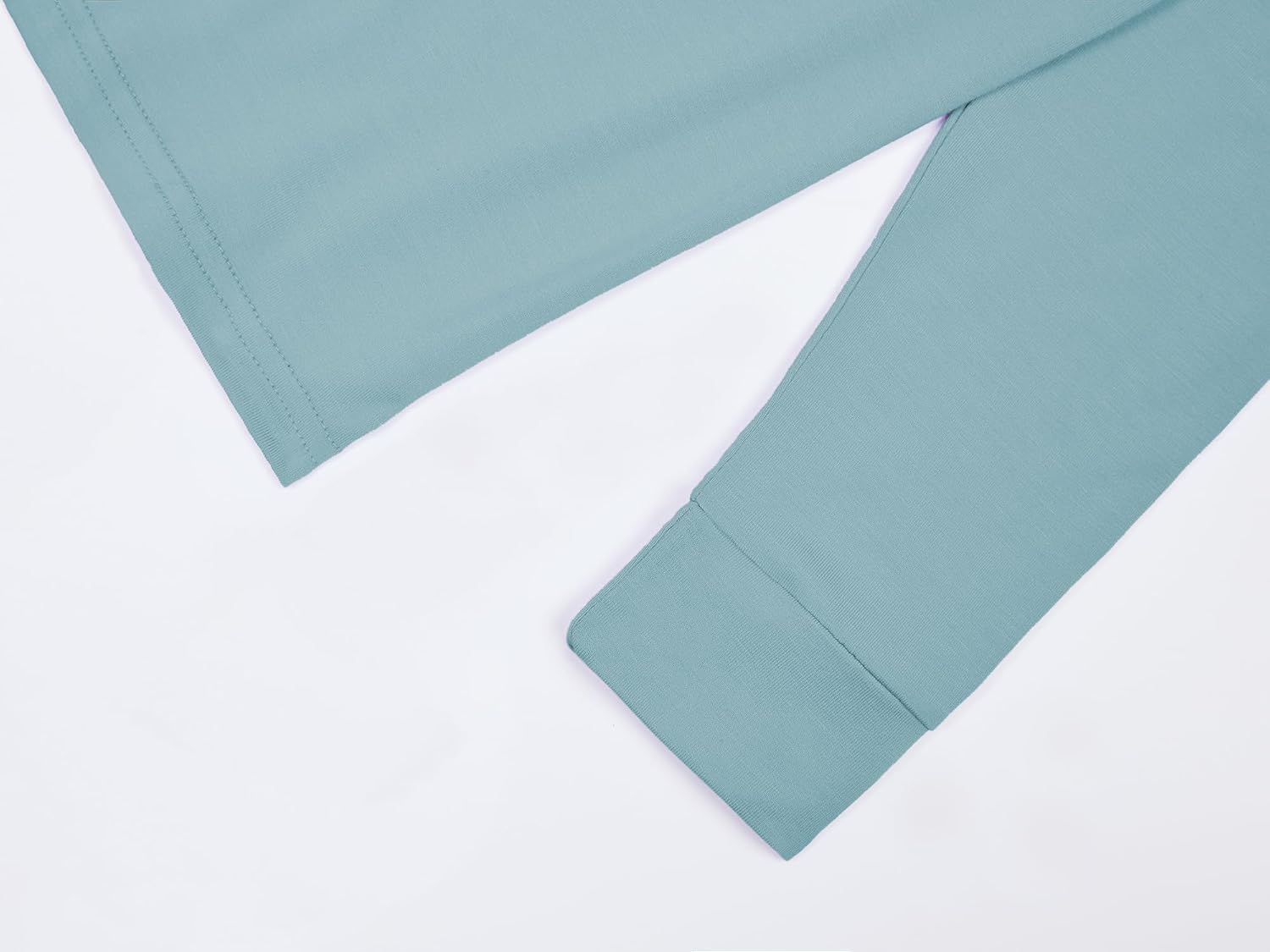 BABY 2T-10Y Toddler Kids Girls Boys Soft Comfy Viscose 2pcs Set Long Sleeve Plain Shirts and Pants