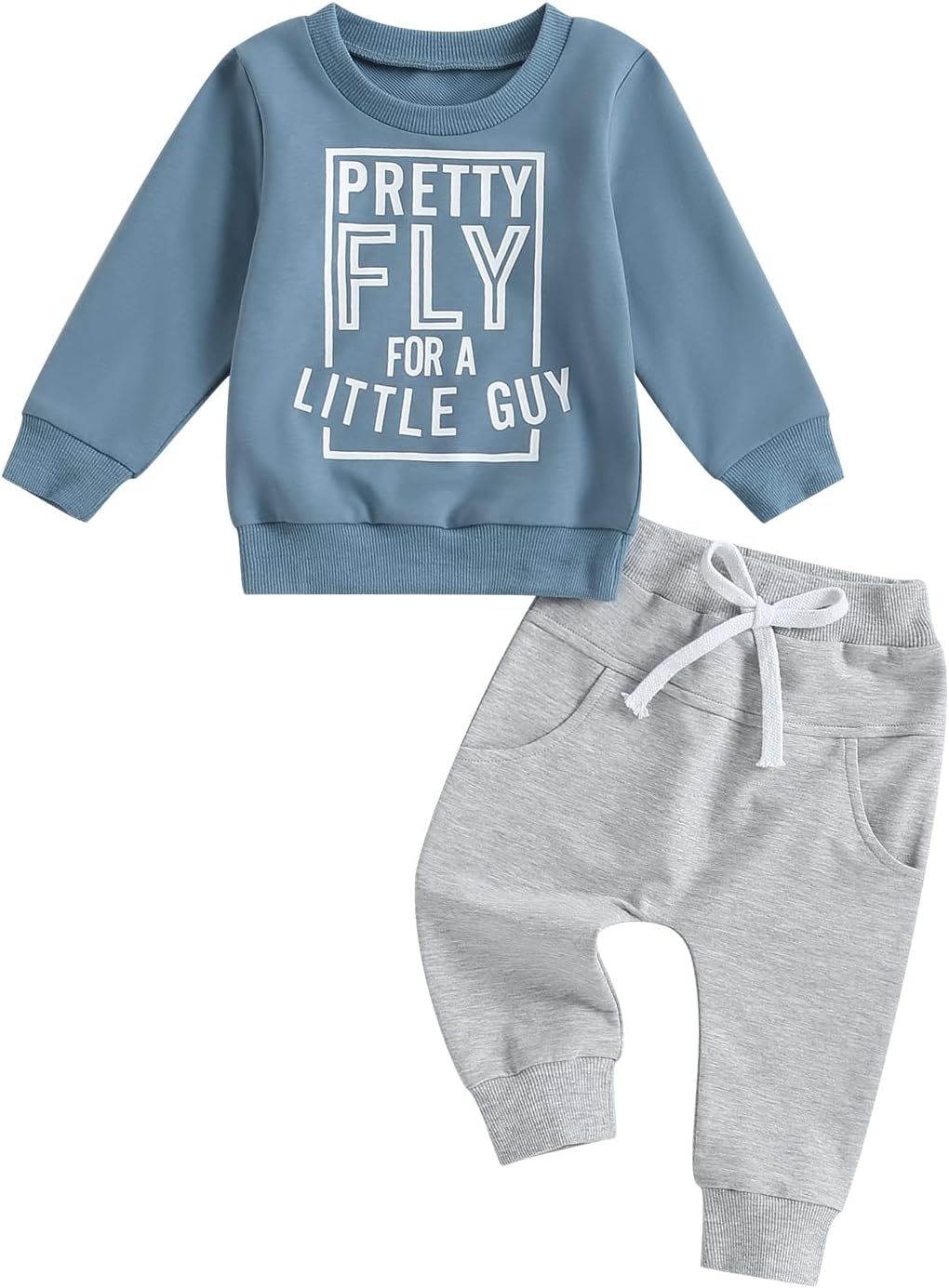 Baby Boy Clothes Fall 6 12 18 24 Months Football Long Sleeve Pullover Tops & Pant Sets Toddler