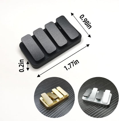 Premium Magnetic Metal Fidget Slider - EDC Haptic Clicker Stress Relief Toy for Adults, Anxiety &