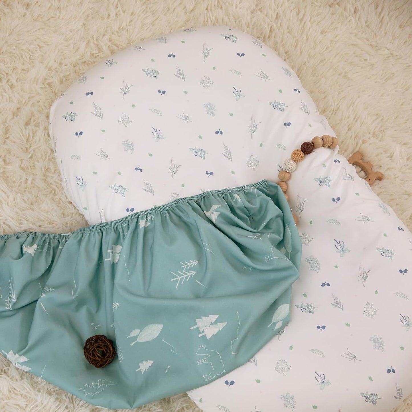 Gllquen Baby Bassinet Sheets 4 Pack, Breathable Cozy Fitted Mattress Sheet, Elastic Travel Crib