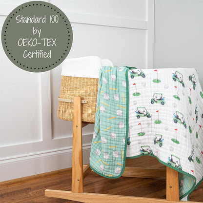LollyBanks Muslin Baby Blanket 100% Organic Cotton, Muslin Quilt Lightweight, Toddler Blanket for