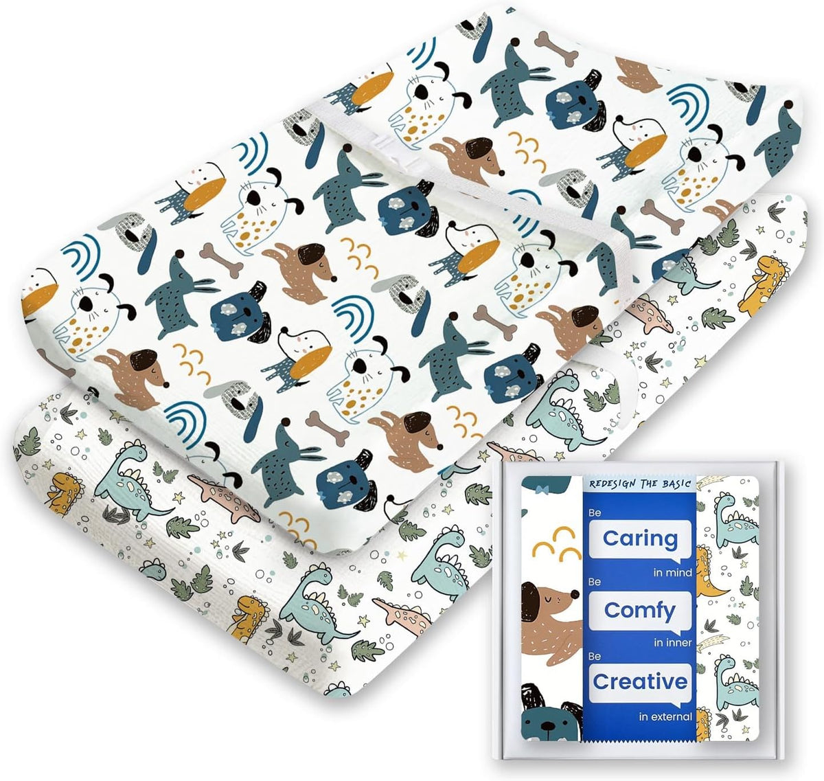 Extra Stretchy Changing Pad Cover, TotBasic Ultra Soft Premium Jersey Knit Changing Pad Sheets