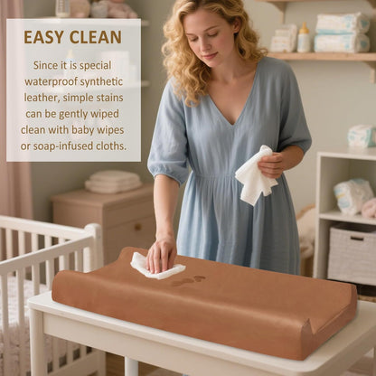 Owlowla Changing Pad Cover,Waterproof Changing Pad Covers-Soft Leather Diaper Changing Table