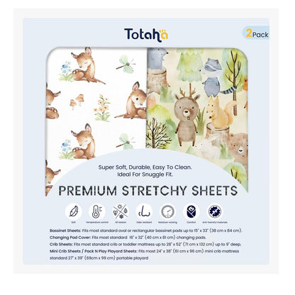 TotAha Premium Stretchy Changing Pad Cover, Buttery Soft Diaper Changing Pad Covers for Girls Boys