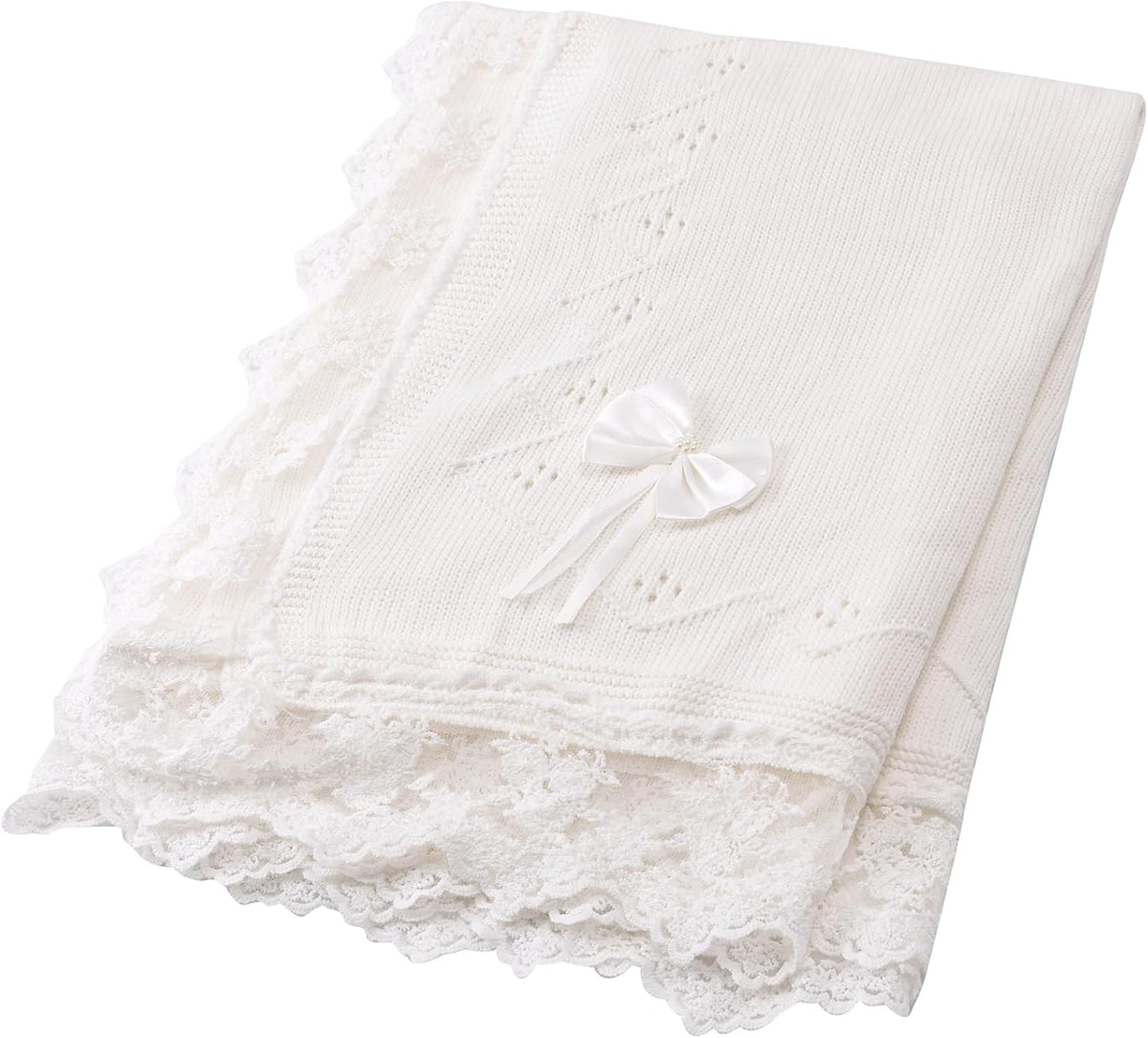 Booulfi Baby Blanket for Girls Boys Swaddles for Newborns Receiving Blankets Neutral Baptism
