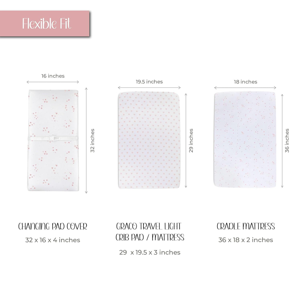 Changing Pad Cover - Cradle Sheet 100% Jersey Cotton 2 Pack for Baby Girl-Dusty Rose and Mauve Pink