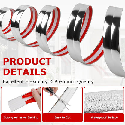 Flexible Wall Corner Protector Moulding Trim Peel and Stick Wall Corner Guards Edge Protector Self