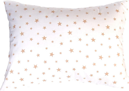 Toddler Pillow Case 13 x 18 - Star Pillow Case Cover Travel Size, Cotton Toddler Pillowcase Star