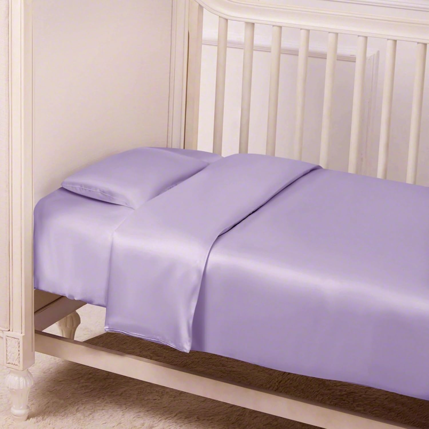 Organic Silk Baby Pillowcase with Zipper, Small 10"x13" Pillow Cover for Boys & Girls, Ideal for