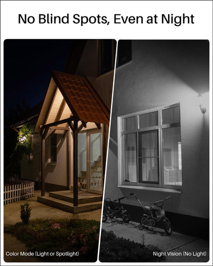 WUUK Security Cameras Wireless Outdoor 2K, Homebase + 4 Cameras, No Monthly Fees, 32GB Storage, 240