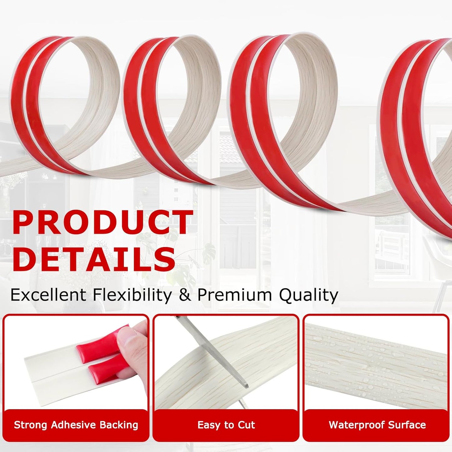 Flexible Wall Corner Protector Moulding Trim Peel and Stick Wall Corner Guards Edge Protector Self